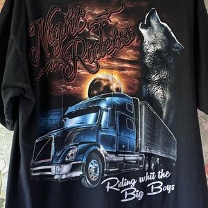 Vintage Riding with The Big Boys Trucker Tshirt!